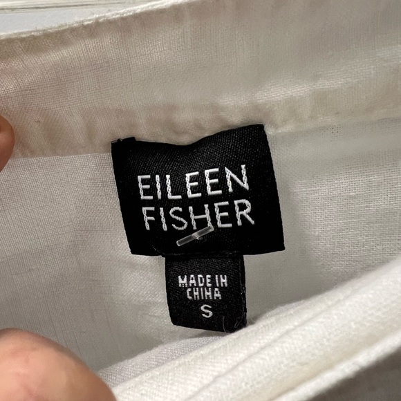 Eileen Fisher White Spring Linen Flared Knee Length Skirt HH. - Picture 6 of 11